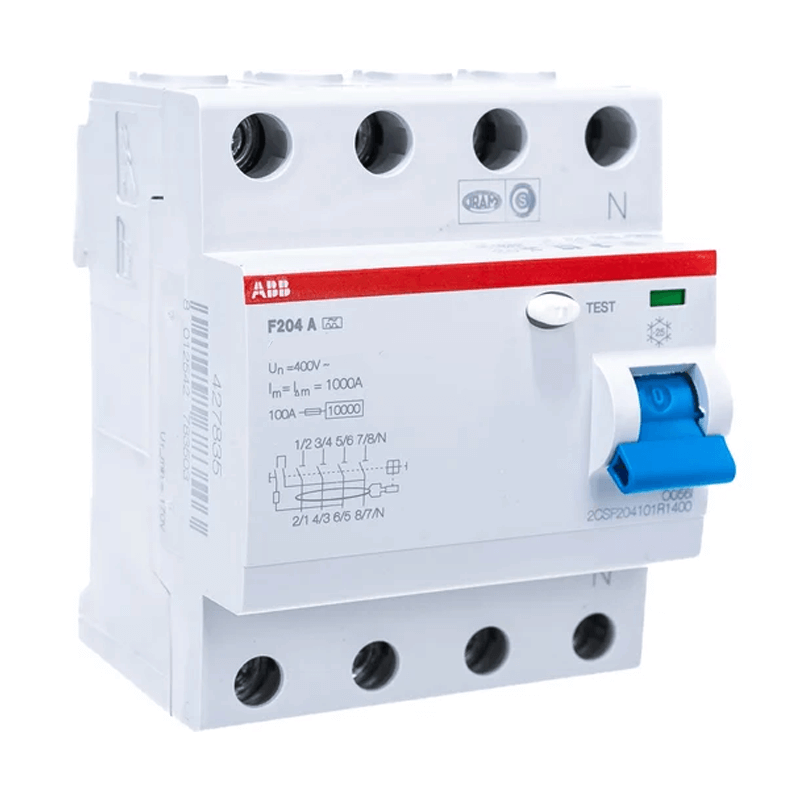 เบรคเกอร์กันไฟดูด 25 แอมป์ 4 โพล ABB RCCB F204 A-25/0.03 (Type A)_1
